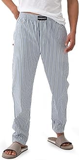 - Regular Fit Cotton Blend Woven Casual Style Pyjama Dual Pockets Breathable Microfibre Waistband Anti-Bacterial Stretchable Soft Comfortable Pyjama For Men