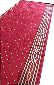Carpet Mahal Washable Zanamaz Rolls for Prayer and Hall Size 4x70 feet Runner 0.5 inch Thickness, (Multi)