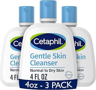 Cetaphil Face Wash, Hydrating Gentle Skin Cleanser for Dry to Normal Sensitive Skin, NEW 4 oz 3 Pack, Fragrance Free, Soap Free and Non-Foaming