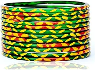 JD'Z COLLECTIONIndian Bangles Jewelry Bollywood Bangle Set Bridal Traditional Dailywear Glass Bangles Set for Women Bangles Ethnic Wear