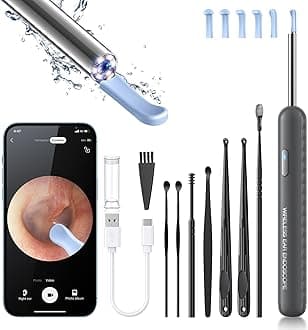 Ear Wax Removal, Ear Cleaner with Camera and Light, Ear Wax Removal Kit with ...