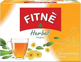 FITNE Chrysanthemum Herbal Tea Senna Infusion Smooth Mild Soothing Beverage Natural Gentle Detox Cleanse No Calories Caffeine Free, 15 Tea Bags