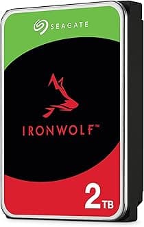 IronWolf, 2 TB, Enterprise Internal NAS HDD – CMR 3.5 Inch, SATA 6 Gb/s, 5900 RPM, 256 MB Cache for RAID NAS (ST2000NT003)
