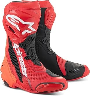 Alpinestars Supertech R Vented Racing Motorcycle Boots, CE-Certified, Lightweight, Advanced Ventilation & Grip