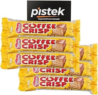 Coffee Crisp Chocolate Candy Bars, 50g/1.76oz, Pack of 6, Shipped from Canada