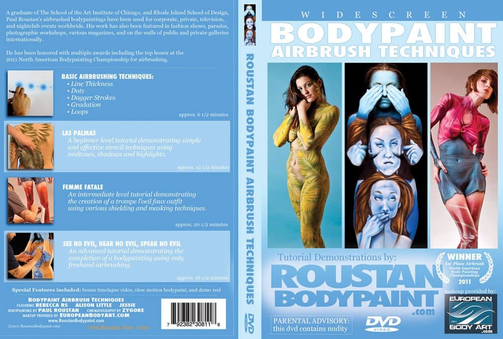 Roustan Body Paint Airbrush Techniques Tutorial DVD