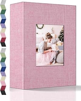 popotop Photo Album 4x6-100 Photos Photo Books with 100 Vertical Pockets,Linen Cover Albums for Family Wedding Anniversary Baby Vacation Pictures