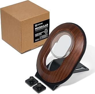 Moodular Wooden Monitor Stand Add-ons Phone Mount for MagSafe (Charger Not Included) [Accessory Only - Requires Moodular Wooden Monitor Stand Slide Rails for Use] Black MSA-MS