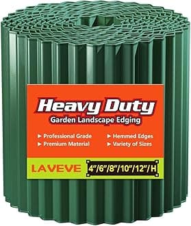 Corrugated Metal Garden Edging 6" x 40Ft, Landscape Edging Border for Lawn, Flower Bed, Garden Fence, Paver Edging (Green)