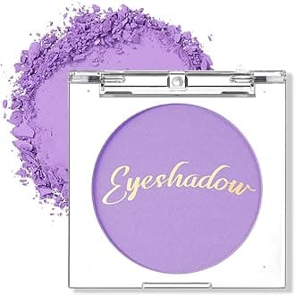 Single Purple Matte Eyeshadow Palette, Velvet Eye Shadow Compact Powder Primer Base Makeup, Ultra-Blendable, Fine Smooth Powder, Waterproof, Long-Lasting, 16# Lavender