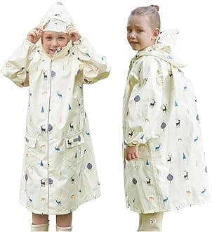 Toddler Kids Raincoat Boys Girls Rain Jacket Waterproof Rain Poncho Reusable Outwear Rainwear Rain Suit