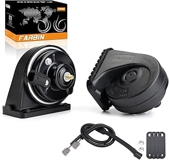 FARBIN Car Horns Compatible with Honda (before 17 year) 12V Waterproof Auto Horns Loud with 1 to 2 Horn Plug (Honda horn with 1 to 2 Converter Wiring)