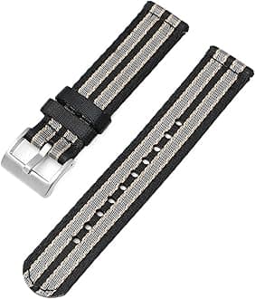 Nylon Watch Strap 20mm 22mm for Quartz Watch Smart Watch Woven Canvas Strap