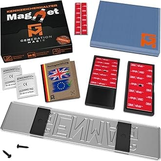 1x Magnetic Number Plate Holder [Extra Strong & Universal] Frameless License Plate Holder for Cars | Magnetic Number Plate Kit | Invisible Car Registration Plate Frames | Removable