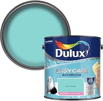 Dulux 500001 Easycare Bathroom Soft Sheen Emulsion Paint For Walls And Ceilings - Marine Splash 2.5L