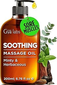 Gya Labs Soothing Massage Oil - 200ml - Eases Tension and Comforts Tired Muscles for Relaxation, Soothing Massage Oil Hydrates Skin - Non-Greasy Formula, Non-GMO and Cruelty-Free