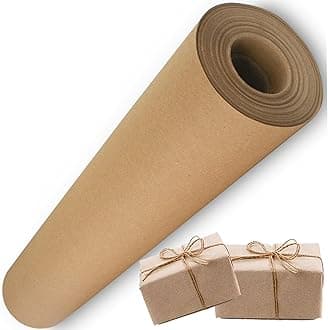 Wide Kraft Paper Roll 900mm / 90cm x 100m Long Length Multipurpose Brown Wrapping Paper Roll For Wrapping Gifts, Parcel Packing, Arts & Craft
