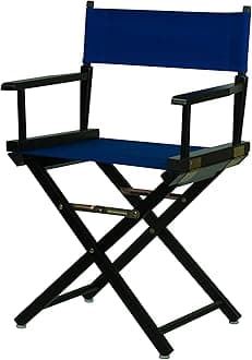 18-Inch , Black Frame/Royal Blue Canvas : Casual Home Black Frame Canvas Director Chair, 18", Royal Blue