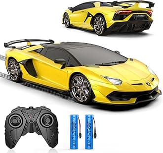 AEROQUEST Remote Control Car for Lamborghini, Officially Licensed 1:16 Scale Lambo Hobby Rc Cars with Headlight, 2.4GHz Race Car Toys for Boy Girl 4-12 Years Old, 12Km/h, Birthday Gift