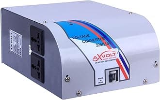 Axvolt 1500W Step Down Voltage Converter Transformer | 220V–240V to 110V–120V Power Converter | For US, Canada & Japan Appliances in India | Wall-Mountable | MCB Overload Protection | Heavy-Duty