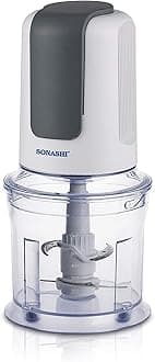 Sonashi Kitchen Chopper SMC-12 – Vegetable Chopper and Blender w/ 500 ML Plastic Jar, Push Down Operation, Safety Lock Mechanism | Kitchen Appliances