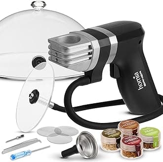 Smoking Gun Wood Smoke Infuser Birner PRO - Extended Kit, 12 PCS, Flavor Blaster Smoker Machine with Accessories and Wood Chips - Cold Smoke for Food and Drinks