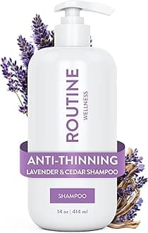 Anti-Thinning Shampoo for Thinning Hair - Biotin DHT Blocker Women & Men - Color Safe Shampoo for Hair Loss & Healthy Growth - Lavender & Cedar - 14oz