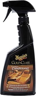 Meguiar's G18616 Gold Class Leather Conditioner, maintain the original look, Provides UV protection, artificial gloss, Long-lasting (473ml, Pack of 1)