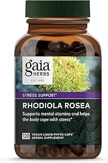 Gaia Herbs Rhodiola Rosea - Stress Support Supplement Traditionally for Supporting Healthy Stamina and Endurance - With Siberian Rhodiola Root Extract - 120 Vegan Liquid Phyto-Capsules (60-Day Supply)