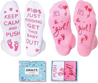 Zmart Pregnancy Gifts for Pregnant Women - New Mom Socks, Maternity Socks for Expecting Mom