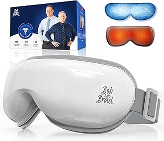 Bob and Brad Eye Massager with Heat and Cooling Gel Mask for Migraine Relief, EyeOasis 3 Heated Massage Eye Mask with Music for Puffy & Dry Eyes, Dark Circles Relaxing Mothers Day Gifts for Women Men