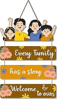 Artvibes Family Quote Wooden Wall Hanger for Home Decor | Wall Art For Hall | Quotes Decor Item | Wall Accents | Gift Items | Wall Illustrations | Artworks Hangings | Mdf Wall Decoration (WH_6911N)
