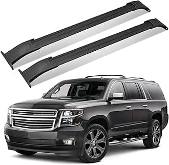 Max Loading 220LB Heavy Duty Aluminum Roof Rack Cross Bar Compatible with 2015-2020 GMC Yukon & Yukon XL, Chevrolet Suburban & Tahoe, Cadillac Escalade & Escalade ESV Heavy Duty Roof Rails Crossbar