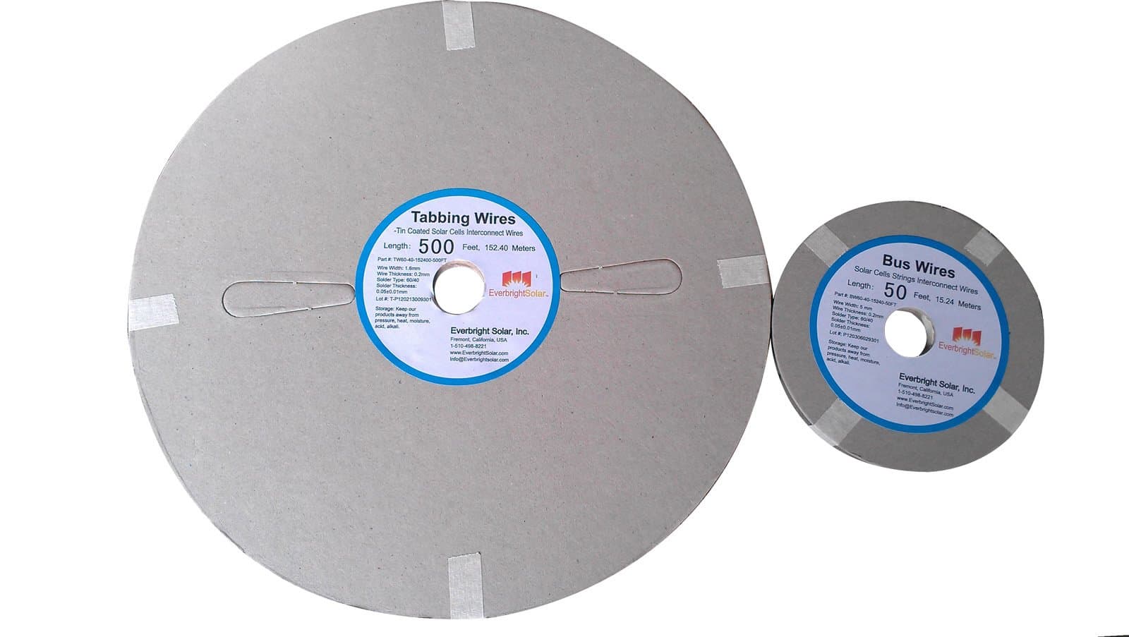 500ft Tabbing Wire+ 50ft Bus Wire Pre-coated with Tin for DIY Solar Cells Panel