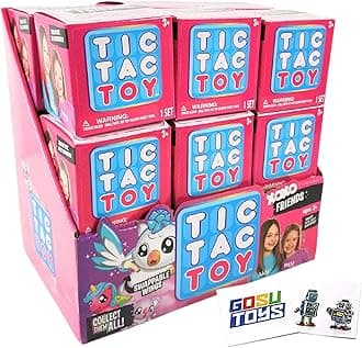 Tic Tac Toy XOXO Friends (18 Pack) with 2 Gosutoys Stickers