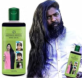 Jixara Original Aadiwasi Hair Growth Oil 200 Ml Ayurvedic Aadiwasi Herbal Kesh tel with Natural Rosemary essential & Biotin for Control Hairfall anti-dandruff aadiwasi hair oil original- 100 Ml Pack of 2