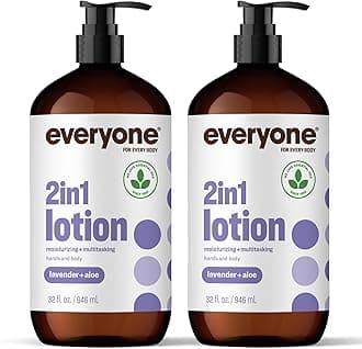Nourishing Hand and Lotion, 32 Ounce (Pack of 2), Lavender and Aloe, Plant-Based Lotion with Pure Essential Oils, Coconut Oil, Aloe Vera and Vitamin E (Packaging May Vary)