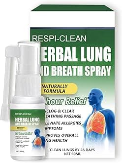 Respinature Herbal Lung Cleanse Mist - Natural Respiratory Cleanse & Breathe Spray, Lung Exerciser Powerful Lung Support, Lung Cleanse for Smokers, Herbal Lung Care Essence Daily Use - 30ml (1)