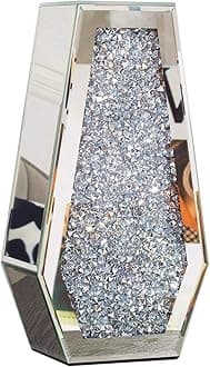 blingworldCrushed Diamond Vase, Can Holder Water