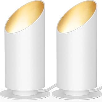 SUNVIE 2 Pack Up Lights Indoor 5W Floor Can Light, Uplights Indoor Floor Spotlight with 2700K GU10 Bulbs Uplighting Indoors for Home Wall Plant Corner Artwork, 5.9 FT UL Listed Plug Cord &Foot Switch