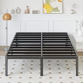 Yicensen 14 Inch California King Bed Frames No Box Spring Needed, Heavy Duty Cal King Metal Platform Bed Frame with Rounded Corner Legs, Easy Assembly, Noise Free, Black