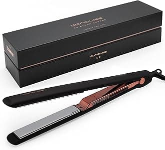 C3 Hair Straightener for Women Professional Titanium Plates Flat Iron (Black Copper Soft Touch)