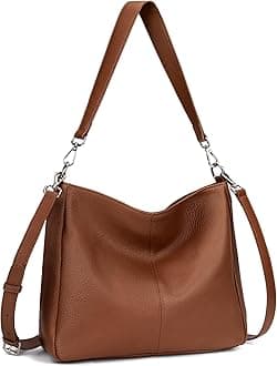 Genuine Leather Hobo Bags Purses for Women, Women's Shoulder bag Handbags Crossbody Bag with 2 Shoulder Straps