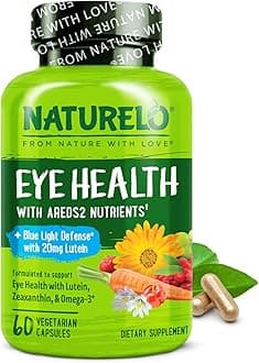 Eye Vitamins - AREDS 2 Formula Nutrients with Lutein, Zeaxanthin, Vitamin C, E, Zinc, Plus DHA - Supplement for Dry Eyes, Healthy Vision, Eye Support - 60 Vegan Capsules