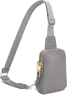 INICAT Leather Small Sling Bag Travel Crossbody Bags Women Gifts Cross Body Purses for Woman(Gray)