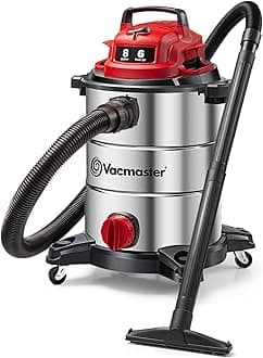 Shop Vac VOC812SF 1101 8-Gallon Premium Stainless Steel Wet/Dry Vacuum, Red Edition, 8 Gal