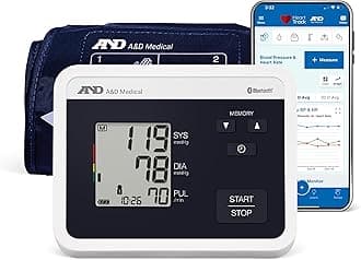 A&D Medical Multi-User Bluetooth Blood Pressure Monitor for Home Use - UA-770BLE - Wide Range Cuff (8.6-16.5" / 22-42cm), Up to 4 Users, iOS & Android Compatible, AA Batteries
