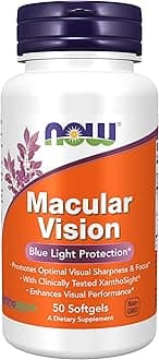 Supplements, Macular Vision Softgel, Eye Health, Eye Support, 50 Softgels