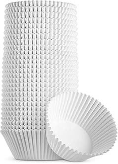 100 Piece Standard Size White Cupcake Paper/Baking Cup/Cup Liners - Pack of 100