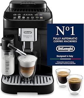 Coffee Machine MAGNIFICA EVO Fully Automatic EspressoMachine with 12+ Hot & Iced Beverages, Intuitive Color Display, LatteCrema, Twin Shot ECAM292.81.B - Made in Europe(Amazon Exclusive)